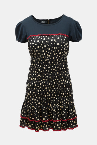 Dolce & Gabbana D&G Polka Dot Panelled Dress