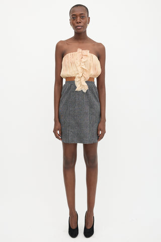 Dolce & Gabbana D&G Chiffon & Tweed Dress