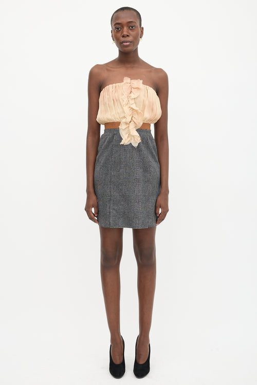 Dolce & Gabbana D&G Chiffon & Tweed Dress