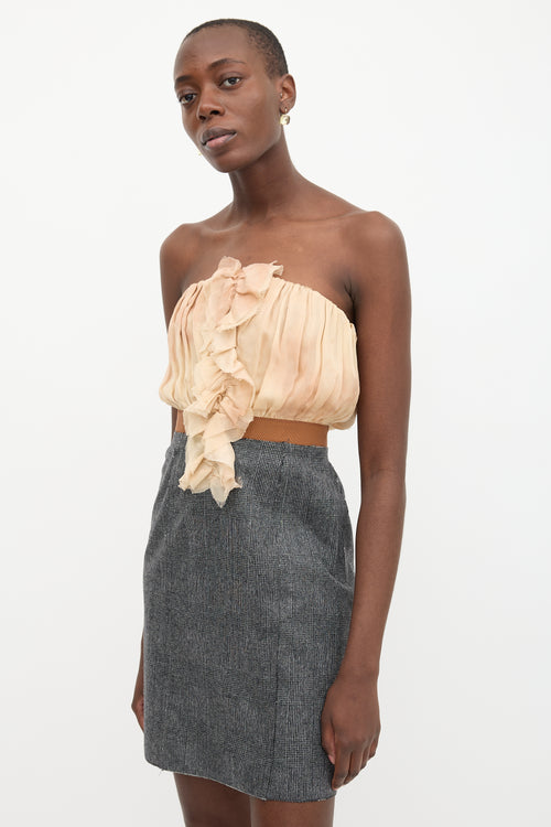 Dolce & Gabbana D&G Chiffon & Tweed Dress