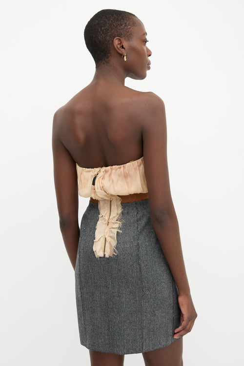 Dolce & Gabbana D&G Chiffon & Tweed Dress