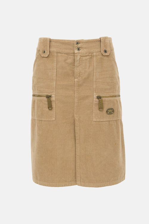 Dolce & Gabbana D&G Corduroy Midi Skirt