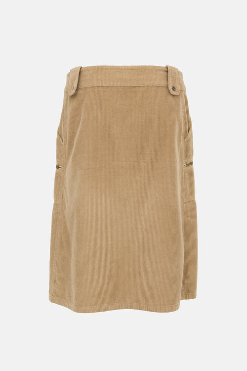 Dolce & Gabbana D&G Corduroy Midi Skirt