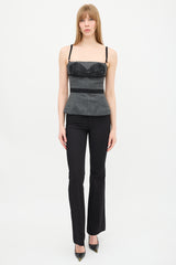 Dolce & Gabbana D&G Lace Panel Bustier Top