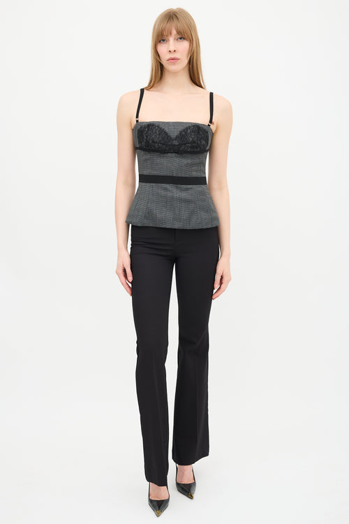 Dolce & Gabbana D&G Lace Panel Bustier Top