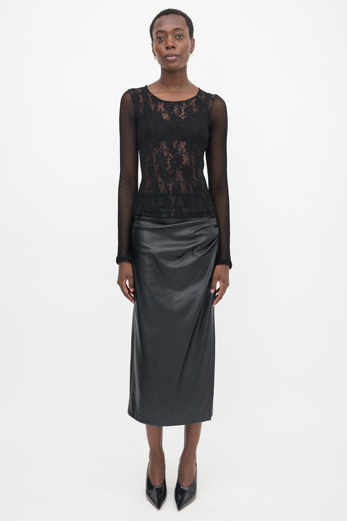 Dolce & Gabbana D&G Lace & Mesh Top