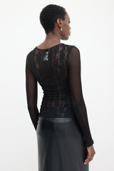 Dolce & Gabbana D&G Lace & Mesh Top