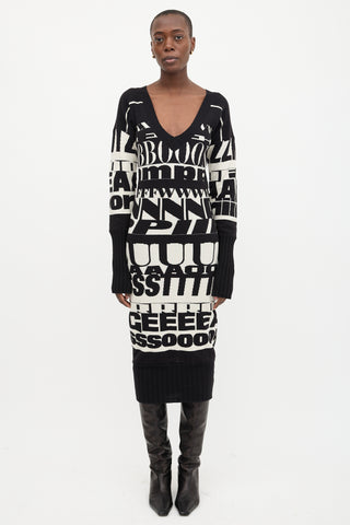 Dolce & Gabbana D&G Letters Sweater Dress