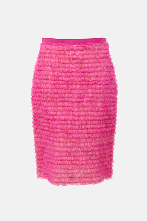 Dolce & Gabbana D&G Silk Ruffled Skirt