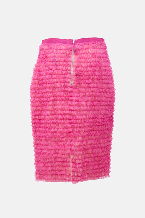 Dolce & Gabbana D&G Silk Ruffled Skirt
