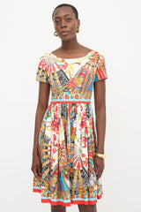 Dolce & Gabbana Fan Print A-Line Dress