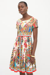 Dolce & Gabbana Fan Print A-Line Dress