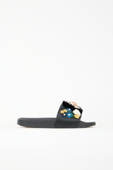 Dolce & Gabbana Floral Embellished Pool Slide