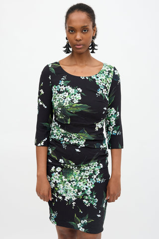 Dolce & Gabbana Floral Ruched Dress