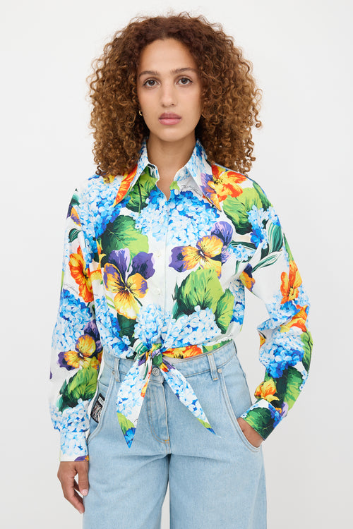 Dolce & Gabbana Floral Tie Shirt