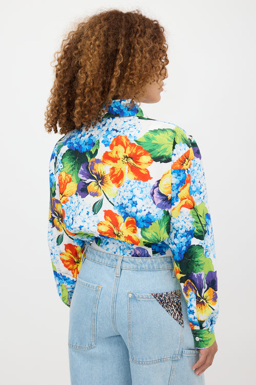 Dolce & Gabbana Floral Tie Shirt