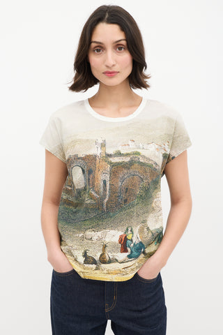 Dolce & Gabbana Green & Multi Cotton Graphic T-Shirt