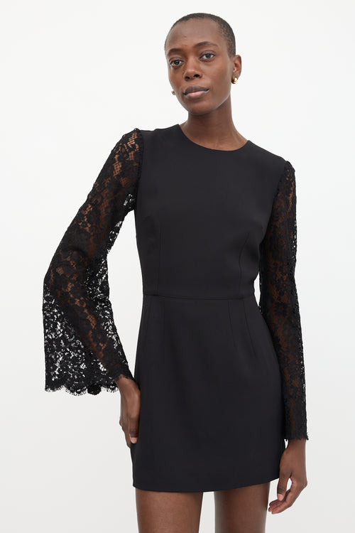 Dolce & Gabbana Guipure Lace Sleeve Dress