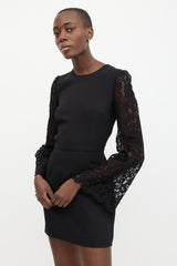 Dolce & Gabbana Guipure Lace Sleeve Dress