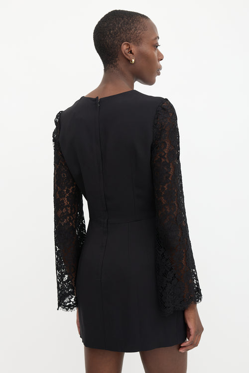 Dolce & Gabbana Guipure Lace Sleeve Dress