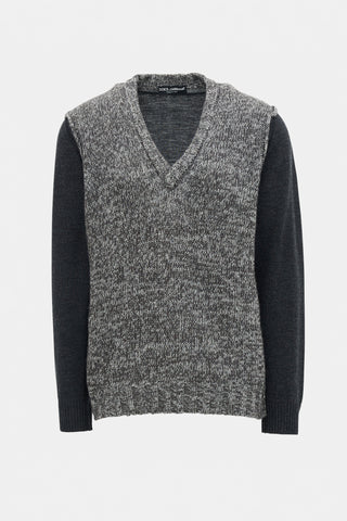 Dolce & Gabbana Hybrid V-Neck Sweater