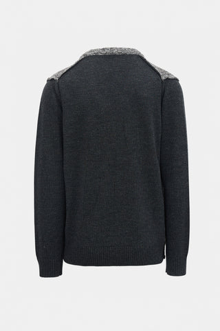 Dolce & Gabbana Hybrid V-Neck Sweater