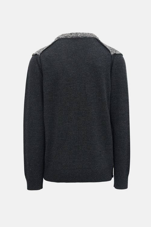 Dolce & Gabbana Hybrid V-Neck Sweater