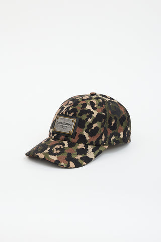 Dolce & Gabbana Jacquard Camouflage Logo Baseball Hat
