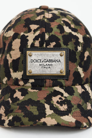 Dolce & Gabbana Jacquard Camouflage Logo Baseball Hat