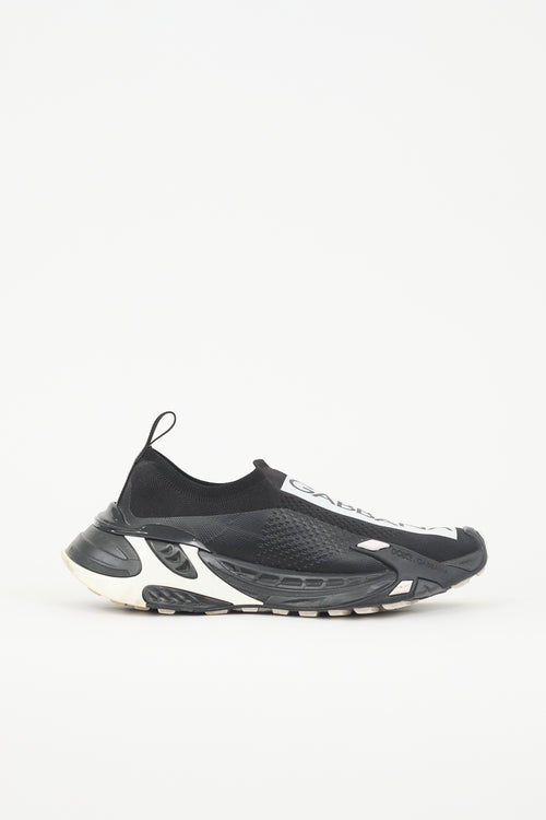 Dolce & Gabbana Knit Sorrento Logo Sneaker