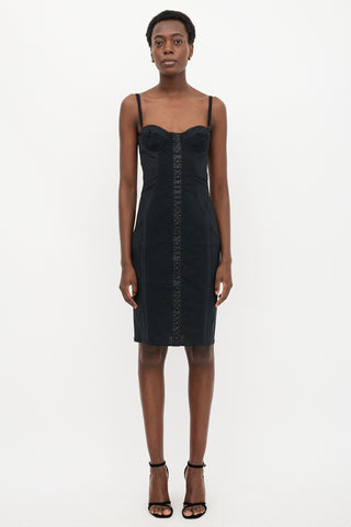 Dolce & Gabbana Lace Panel Bustier Dress