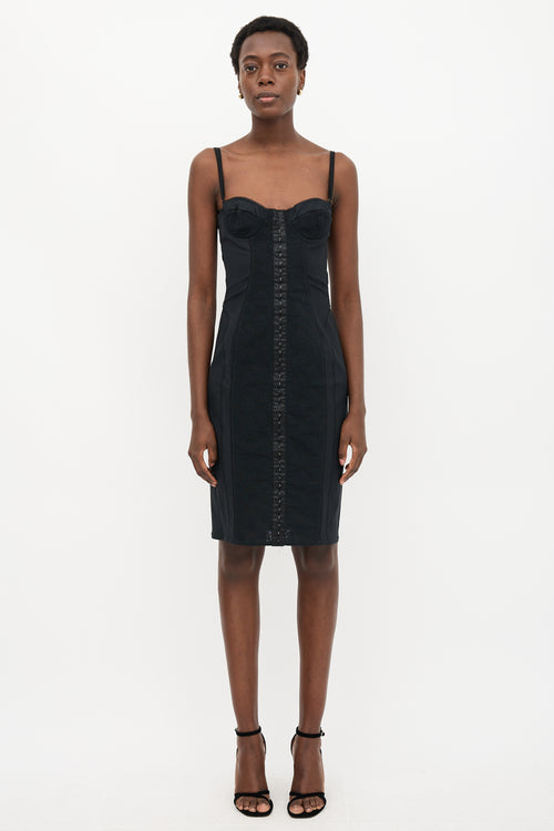 Dolce & Gabbana Lace Panel Bustier Dress