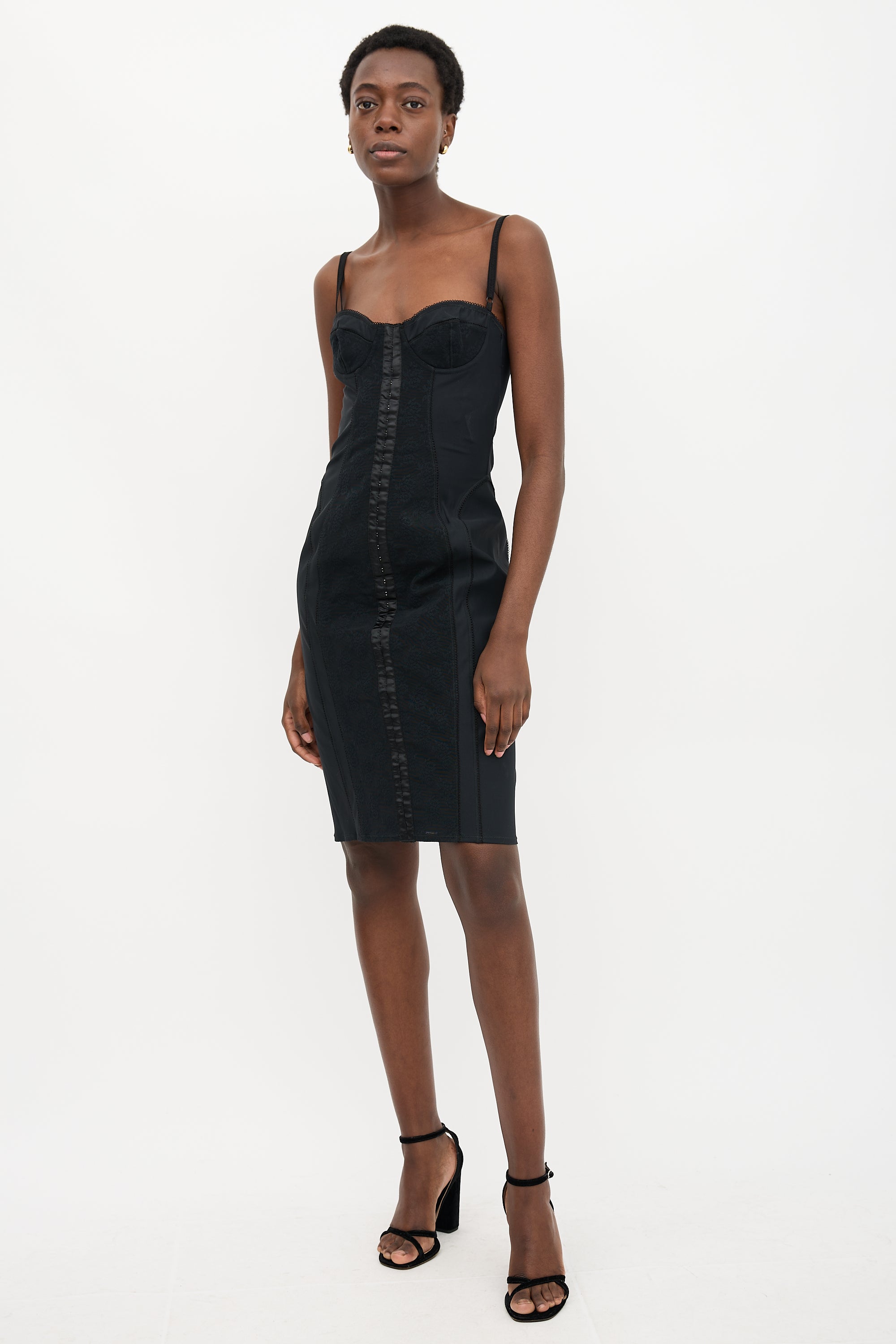 dolce and gabbana lace bustier dress Vintage Dolce & Gabbana Purple Lace Bustier Satin Dress