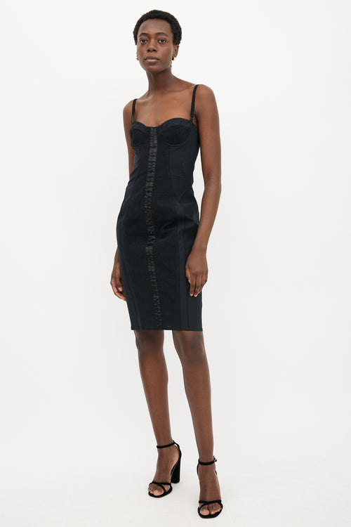 Dolce & Gabbana Lace Panel Bustier Dress