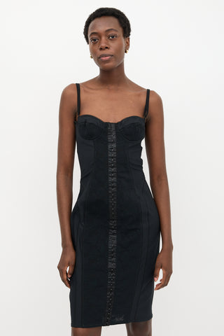 Dolce & Gabbana Lace Panel Bustier Dress