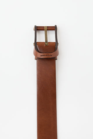 Dolce & Gabbana Leather Covered Buckle Belt