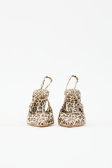 Dolce & Gabbana Leather Printed Slingback Pump