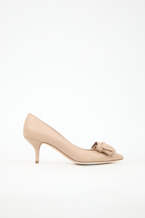 Dolce & Gabbana Leather Bow Pump