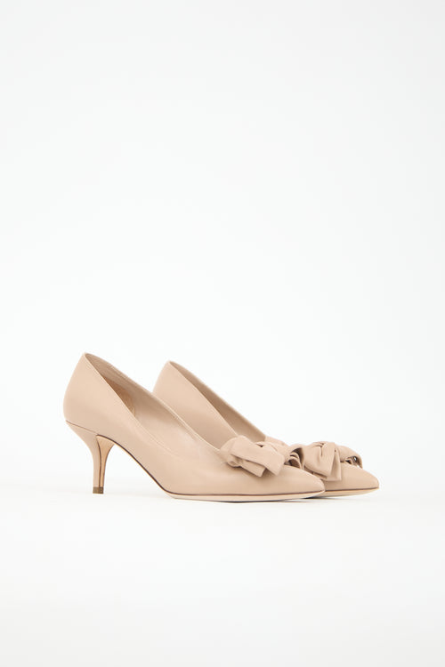 Dolce & Gabbana Leather Bow Pump