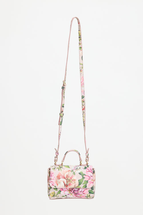 Dolce & Gabbana Leather Floral Crossbody Bag
