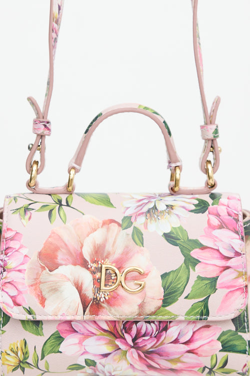 Dolce & Gabbana Leather Floral Crossbody Bag