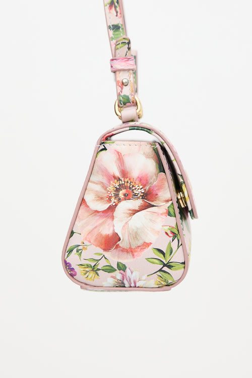 Dolce & Gabbana Leather Floral Crossbody Bag