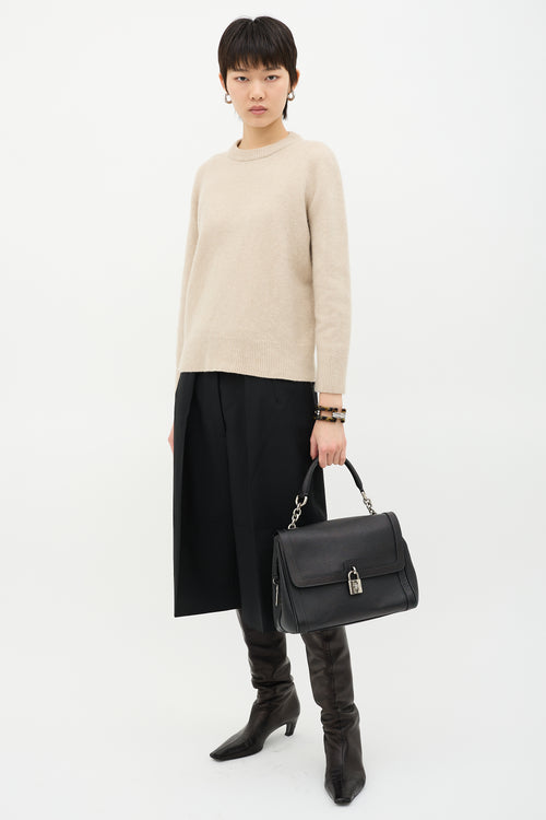 Dolce & Gabbana Leather Padlock Bag