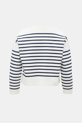 Dolce & Gabbana Mariner Striped Embellished Top