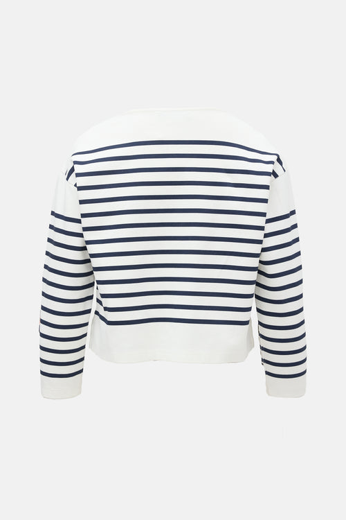 Dolce & Gabbana Mariner Striped Embellished Top
