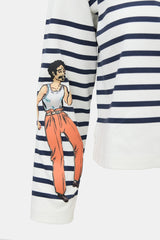 Dolce & Gabbana Mariner Striped Embellished Top