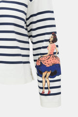Dolce & Gabbana Mariner Striped Embellished Top