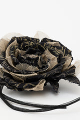 Dolce & Gabbana Mesh & Jacquard Flower Brooch
