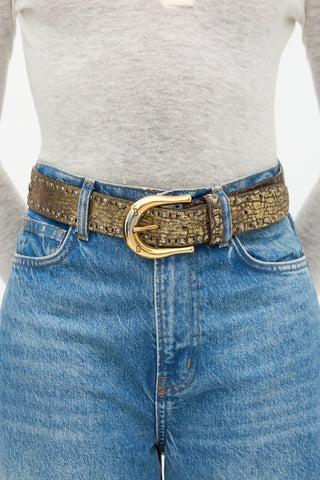 Dolce & Gabbana Metallic Leather Belt