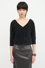 Dolce & Gabbana Mohair V-Neck Sweater